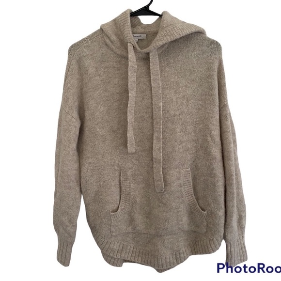 Madewell Hooded pullover draw string sweater: size XS - Picture 5 of 10